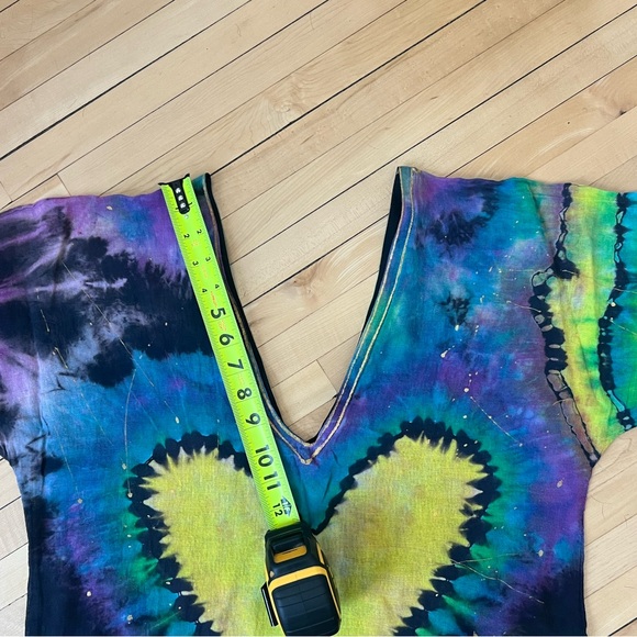 One-of-a-Kind Hand-Dyed Maxi Dress • Sayulita Mexico • Side Slits - Reversible - Picture 3 of 6